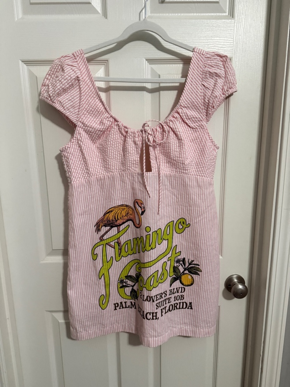 Celandine Scoop-Neck Front Tie Mini Dress NWT